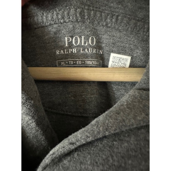 Polo Ralph Lauren Shawl Collar Button Neck Long Sleeve Pullover Shirt Gray XL - Picture 5 of 8